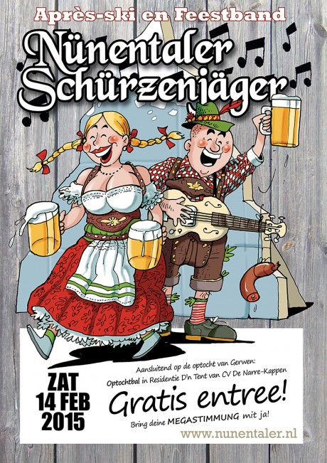 Optochtbal Gerwen met De Nünentaler Schürzenjäger