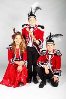 Jeugdtrio 2018 - Hofdame Crystal, Jeugdprins Snowfox en Adjudant Freeze