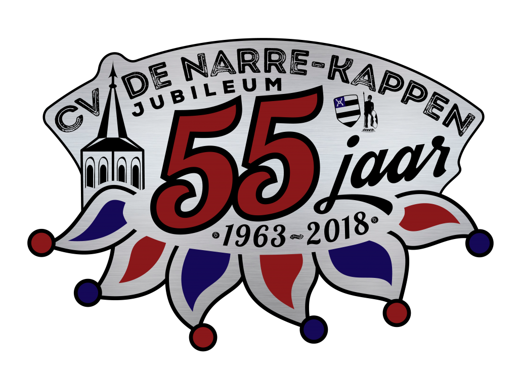 Logo CV De Narre-Kappen jubileum 55 jr (seizoen 2018-2019)