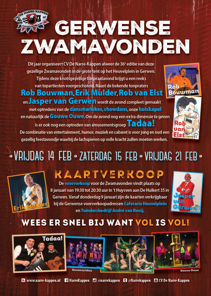 Gerwense Zwamavonden 2020 flyer A5